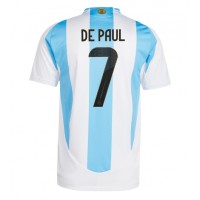 Dres Argentina Rodrigo De Paul #7 Domaci Copa America 2024 Kratak Rukav